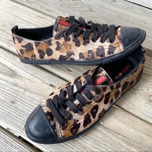 prada leopard sneakers